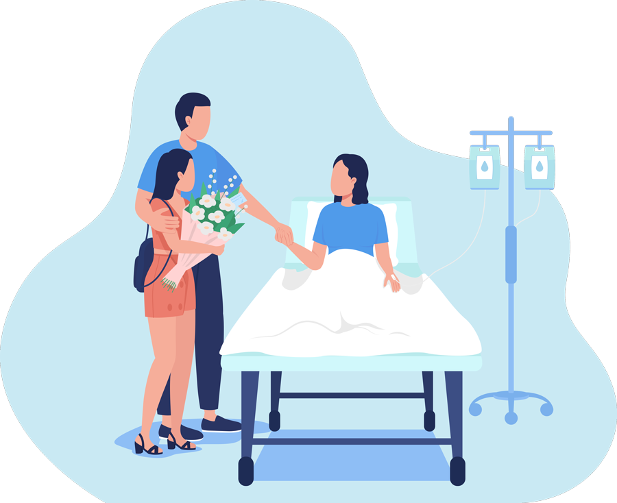 Image of Visiting Patients In Hospital